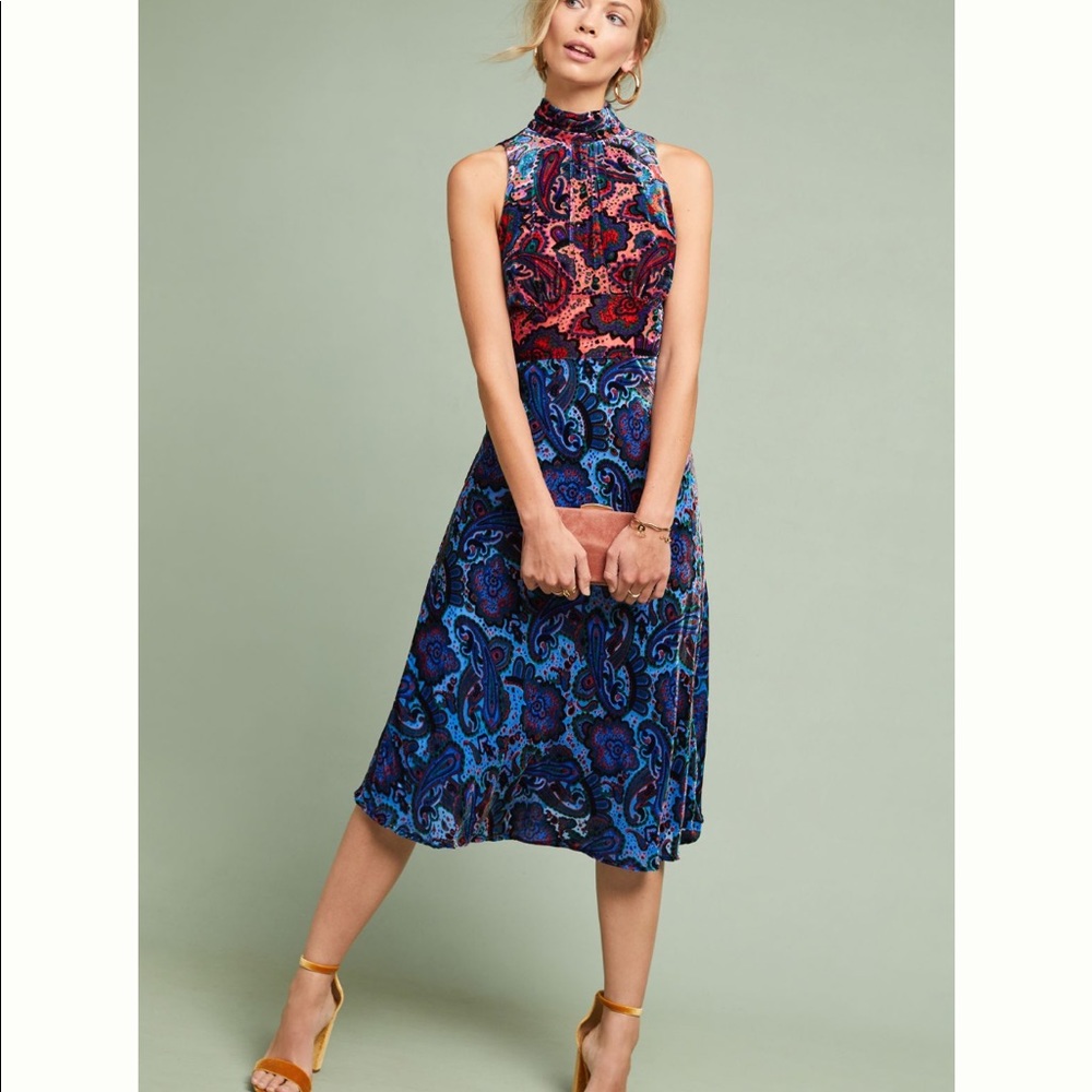 Anthropologie moulinette soeurs velvet dress